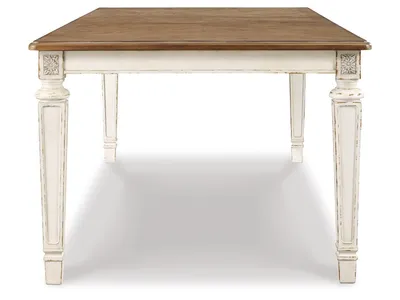 Stół rozkładany REALYN D743-45 198/244x107 - brązowy/biały