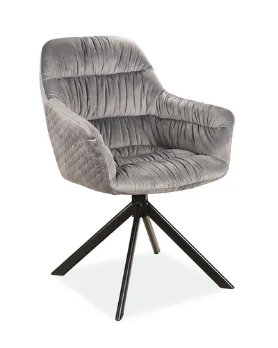 tkanina Bluvel 14 Krzesło obrotowe welurowe ASTORIA Velvet - szary Bluvel 14
