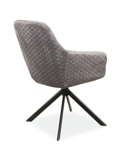 Krzesło obrotowe welurowe ASTORIA Velvet - szary Bluvel 14