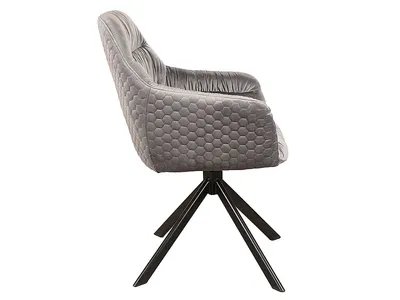 Krzesło obrotowe welurowe ASTORIA Velvet - szary Bluvel 14