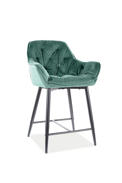 tkanina Bluvel 78 Hoker CHERRY H-2 Velvet - zielony Bluvel 78