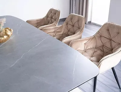 Stół rozkładany DOLCE CERAMIC 180/240x95 - szary/orzech