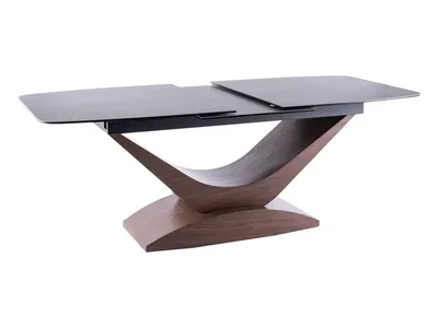 Stół rozkładany DOLCE CERAMIC 180/240x95 - szary/orzech