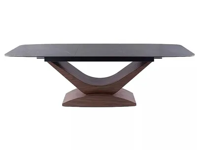 Stół rozkładany DOLCE CERAMIC 180/240x95 - szary/orzech