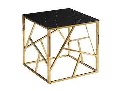 Ława ESCADA B II 55x55 - czarny/złoty