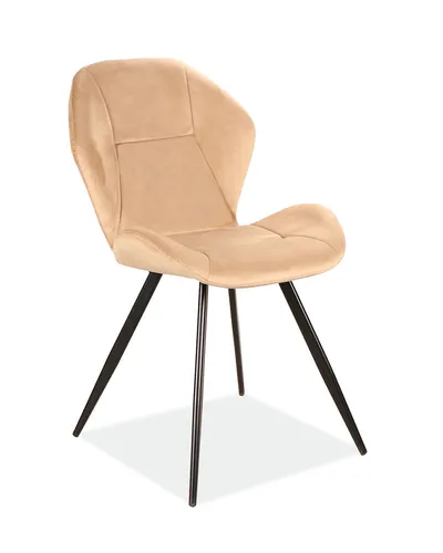 tkanina Bluvel 28 Krzesło GINGER Velvet - beżowy Bluvel 28
