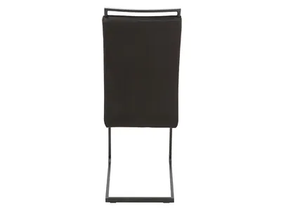 Krzesło na płozie welurowe H441 Velvet - czarny/czarny