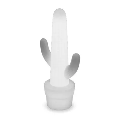 Lampa ogrodowa KAKTUS biała - LED, sterowanie pilotem, wbudowana bateria
