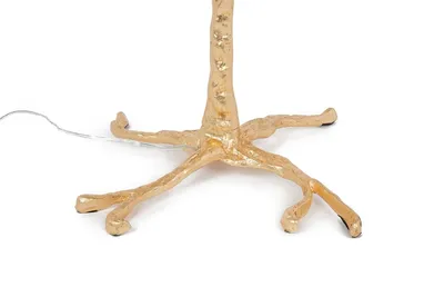 Lampa podłogowa TIFFANY - złoty/czarny