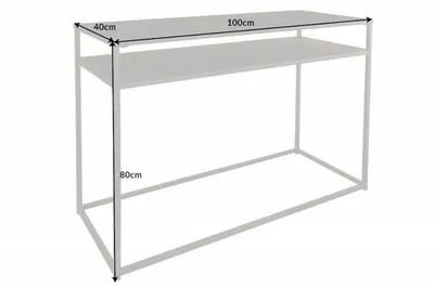 Konsola metalowa z półką DURE STELL - czarny