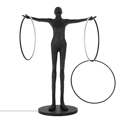 Lampa podłogowa HUMAN CIRCULO - czarny