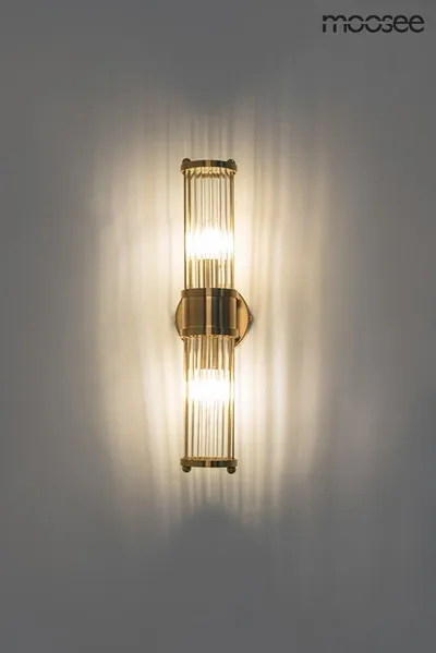 Lampa ścienna PILAR TWIN - złoty