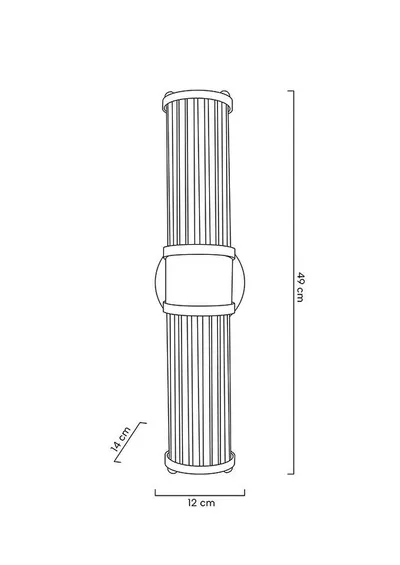 Lampa ścienna PILAR TWIN - złoty