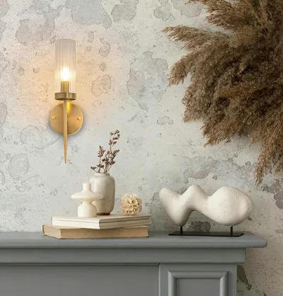 Lampa ścienna TORCH - złoty