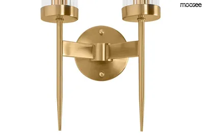 Lampa ścienna TORCH TWIN - złoty