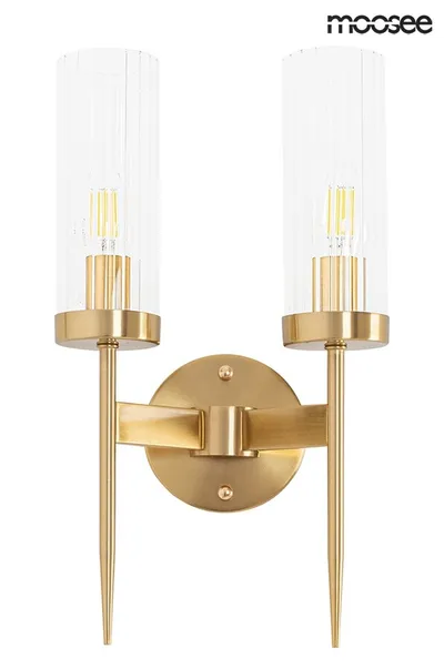 Lampa ścienna TORCH TWIN - złoty