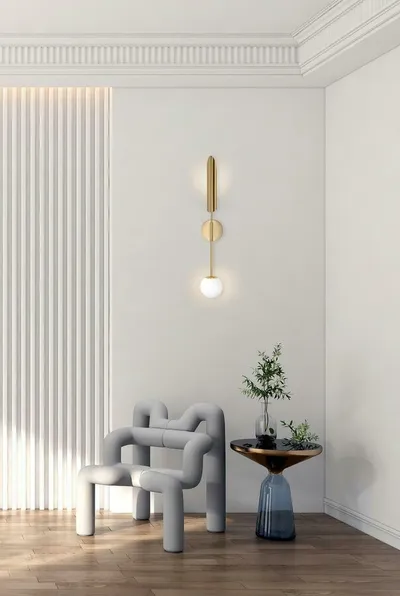 Lampa ścienna LUCCA - złoty