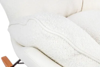 Fotel bujany OTILIA TEDDY - biały