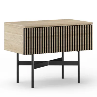 RAW OAK/BLACK Szafka nocna LINE