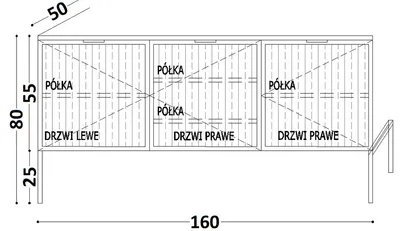 Bufet WAVY 160/180