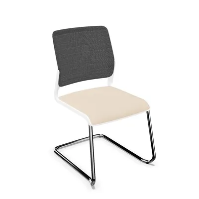 chrom / tkanina VL1048 / siatka AX01 Krzesło na płozach XILIUM CF MESH