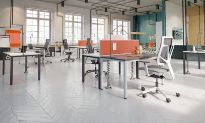 Fotel biurowy z zagłówkiem 4ME MESH białe elementy