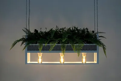 Lampa wisząca/kwietnik SEMIRA 100 INDUSTRIAL - biały