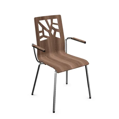 chrom / 2.0CC Walnut Krzesło z podłokietnikami VERBENA