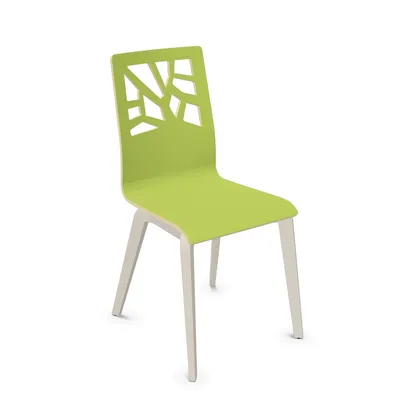 U626 Kiwi Green / S39 Light Grey Krzesło sklejkowe VERBENA LGW