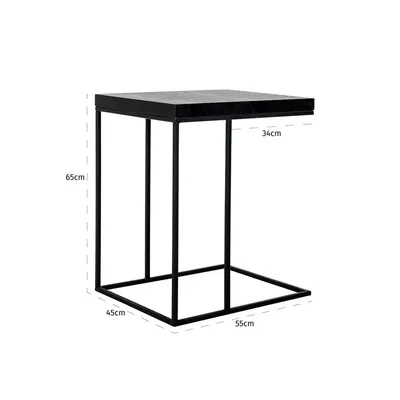 Stolik boczny OAKURA 55x45 - czarny
