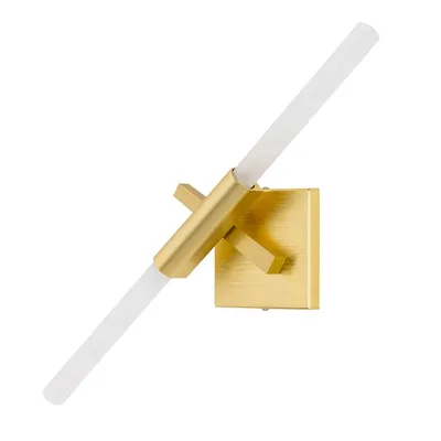 Kinkiet CANDELABR WALL - złote aluminium/szkło