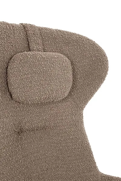Fotel z podnóżkiem TEDDY GRAND - ciemny brązowy