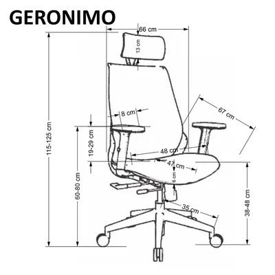 Fotel biurowy GERONIMO - czarny