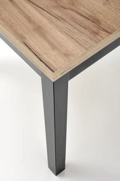 Stół rozkładany TIAGO KWADRAT 90/125x90 - dąb craft/czarny