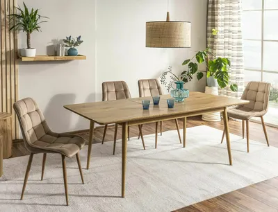 Krzesło welurowe pikowane CHIC D Velvet - dąb/beżowy Bluvel 28
