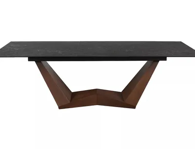 Stół rozkładany BONUCCI Ceramic 200/250x98 - czarny/orzech
