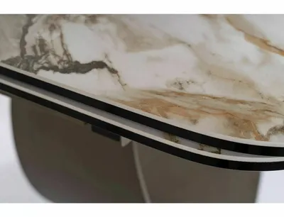 Stół rozkładany INFINITY Ceramic 160/240x95 - biały/brązowy