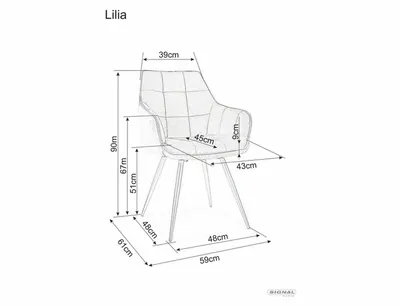 Krzesło welurowe z podłokietnikami LILIA Velvet - cynamon Bluvel 4215