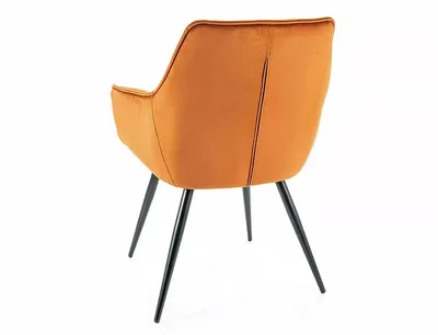 Krzesło welurowe z podłokietnikami LILIA Velvet - cynamon Bluvel 4215