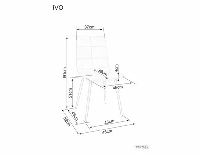Krzesło tapicerowane welurowe IVO Velvet - czarny Bluvel 19