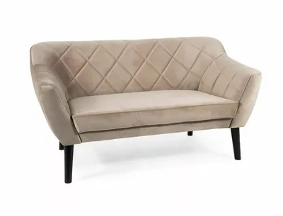 Sofa 2-osobowa KARO 2 Velvet - wenge/ciemny beżowy Bluvel 40
