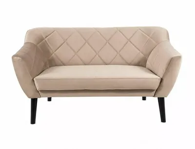 Sofa 2-osobowa KARO 2 Velvet - wenge/ciemny beżowy Bluvel 40