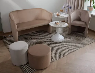 Fotel TM-1 Velvet - ciemny beżowy Bluvel 40