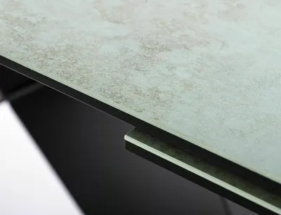 Stół rozkładany WESTIN Ceramic 160/240x90 - turkusowy/czarny mat