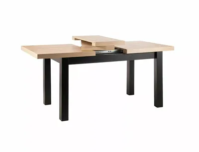 Stół rozkładany PRESTO 140/218x80 - dąb artisan/czarny