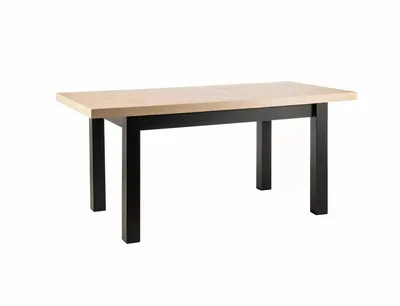 Stół rozkładany PRESTO 140/218x80 - dąb artisan/czarny