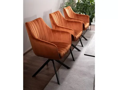 Krzesło obrotowe welurowe AZALIA Velvet - cynamon Bluvel 4215