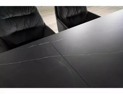 Stół rozkładany SALVADORE CERAMIC SAHARA NOIR 160/240x90 - czarny/czarny mat