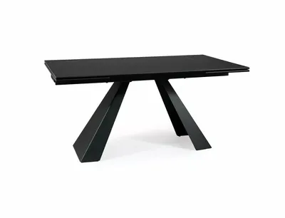 Stół rozkładany SALVADORE CERAMIC SAHARA NOIR 160/240x90 - czarny/czarny mat