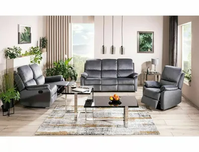 Sofa z funkcją relaks SPENCER 3 Velvet - szary bluvel 14